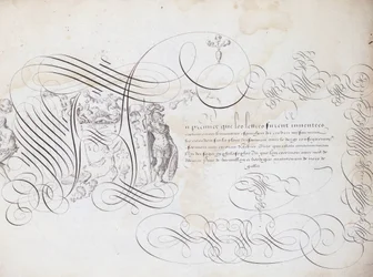 Calligrafia francese: Il giardino della scrittura di Robert Vignon intorno al 1600. Biblioteca storica della città di Parigi