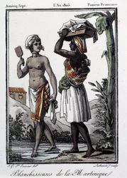 Colonie francesi: imbianchini della Martinica nelle Indie Occidentali. Incisione del 1805