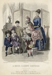 Tavola di moda francese, fine XIX secolo
