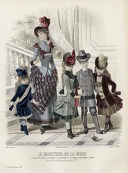 Tavola di moda francese, fine XIX secolo