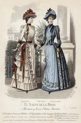 Tavola di moda francese, fine XIX secolo