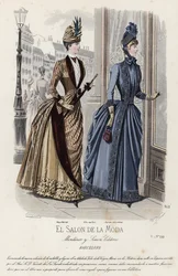 Tavola di moda francese, fine XIX secolo