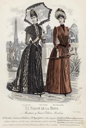 Tavola di moda francese, fine XIX secolo