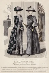 Tavola di moda francese, fine XIX secolo