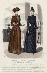 Tavola di moda francese, fine XIX secolo