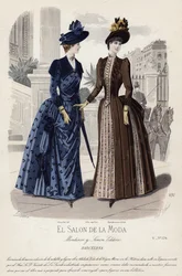 Tavola di moda francese, fine XIX secolo