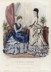 Tavola di moda francese, fine XIX secolo