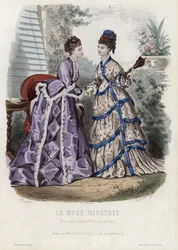 Tavola di moda francese, fine XIX secolo