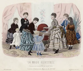 Tavola di moda francese, fine XIX secolo