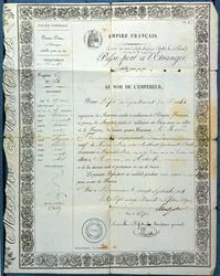Passaporto francese, da Besançon, 20 settembre 1854