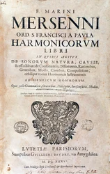 Frontespizio di Harmonie universelle di Marin Mersenne