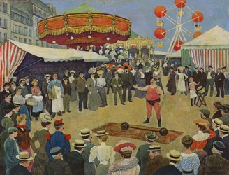 Fiera di divertimenti sui boulevard di Parigi