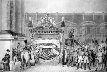 Funerale del re francese Luigi XVIII (1755-1824) nel settembre 1824