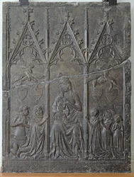 Stele funeraria della famiglia Sacquespee, dal cimitero di St. Nicaise ad Arras, 1376