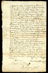 Contratto di commercio di pellicce tra Francois Francoeur e quattro voyageurs per il trasporto di merci e l