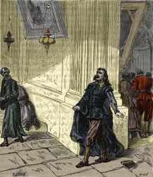 Galileo Galilei (1564-1642), scienziato italiano, osserva l