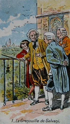 La rana di Galvani, illustrazione da una serie di carte sui 