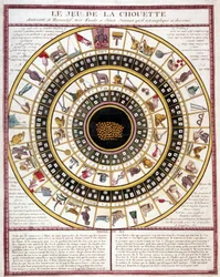 Gioco del gufo, immagine di Epinal del XIX secolo