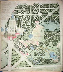 Piano generale dei parchi dei due Palazzi di Trianon, Versailles, inizio XIX secolo
