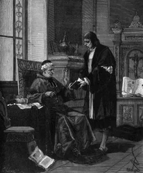 Girolamo Fracastoro noto come FRACASTOR (1478-1553). Umanista e medico italiano che presenta il suo poema al Cardinale Bembo.