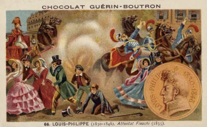 Tentativo di Giuseppe Marco Fieschi di assassinare il re Luigi Filippo di Francia, Parigi, 1835