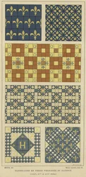 Piastrelle in terracotta smaltata e maiolica, XIII, XV e XVI secolo