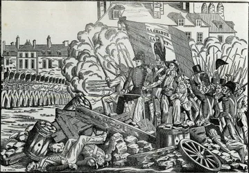 Gloriose e memorabili battaglie del luglio 1830 nel quartiere del Municipio di Parigi - Rivoluzione del 1830 - Le battaglie nei giorni di luglio 1830 a Parigi