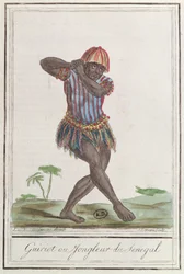 Griot o menestrello del Senegal, 1796