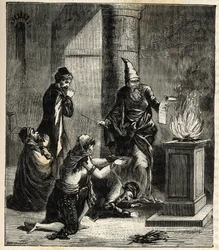 Guebres (o Zoroastriani) - Adoratori del fuoco - Incisione in 