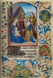 Adorazione dei Magi, dal Libro delle Ore, Uso di Parigi, metà XV secolo
