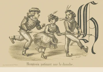 Ungherese che pattina sul Danubio