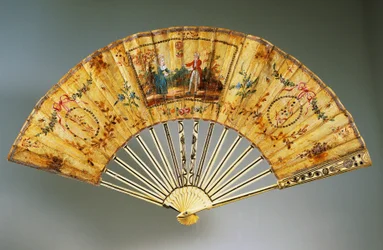 Ventaglio commemorativo del primo volo in mongolfiera