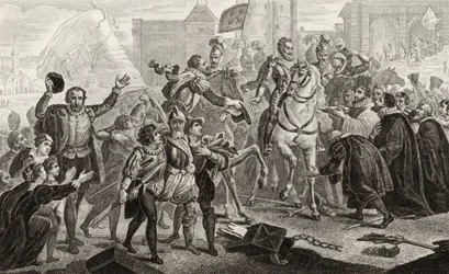 Enrico IV (1553-1610) entra a Parigi nel 1594, da 