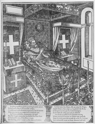Enrico IV sul letto di morte, 1610