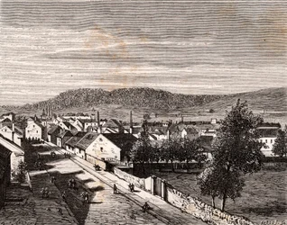 Hericourt - dipartimento di Saone-et-Loire - incisione in 