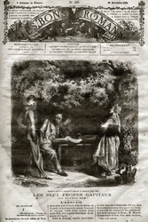 Illustrazione per il romanzo di Eugène Sue "I Sette Capitali" apparso in "I Buoni Romanzi" del 29/11/1864