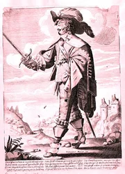 Illustrazione di un soldato sotto il regno di Luigi XIII (1601-43)