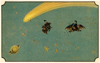 Illustrazione del libro "Voyage dans la lune avant 1900" di A. de Ville-d