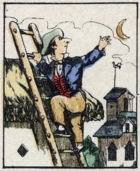 Illustrazione del racconto “Storia Veridica di Jeannot Serinet”. Incisione su legno di Imagery Pellerin - Epinal, fine XIX secolo.