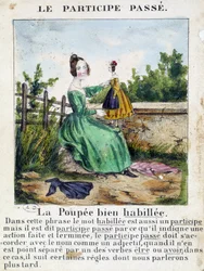 In "La grammaire en images", album di fogli, circa 1850