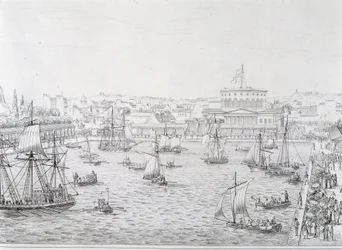 Inaugurazione del Bacino de la Villette, Parigi maggio 1821