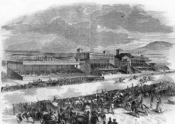 Inaugurazione delle corse dei cavalli al Bois de Boulogne nel 1857