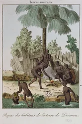 Abitanti di Diemen che preparano un pasto, 1811