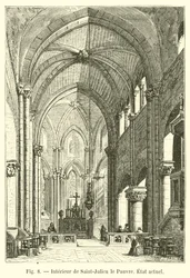 Interno di Saint-Julien le Pauvre, stato attuale