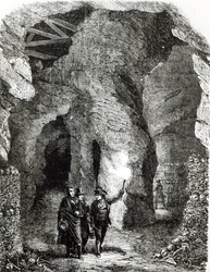 Interno delle catacombe, Parigi