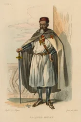 Jacques Molay (incisione colorata)