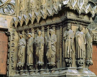 Figure di stipite dal lato destro del portale centrale, facciata ovest, c.1240
