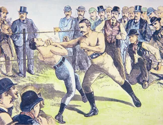 John L. Sullivan contro Charlie Mitchell il 10 marzo