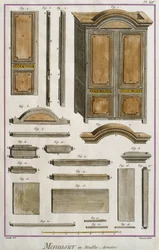Falegname, un armadio, illustrazione dall