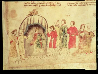 Re Artù e la sua corte, dal Roman de Meliadus